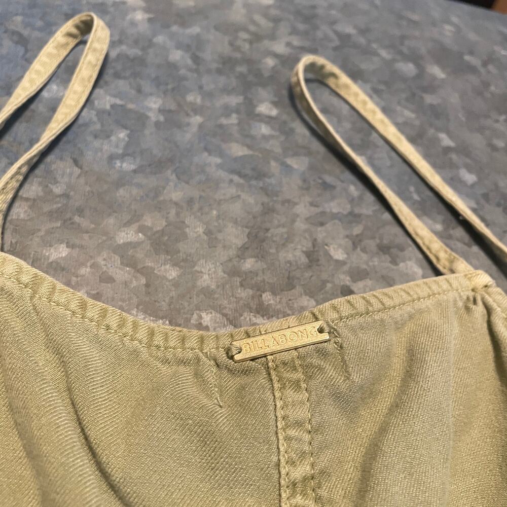Billabong Beach Cruiser Jumpsuit Utility Overalls Womens Small Sage Green - Picture 10 of 13